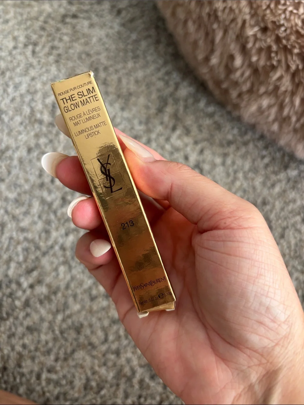 Yves Saint Laurent The Slim Glow Matte Lipstick - Gold Packaging